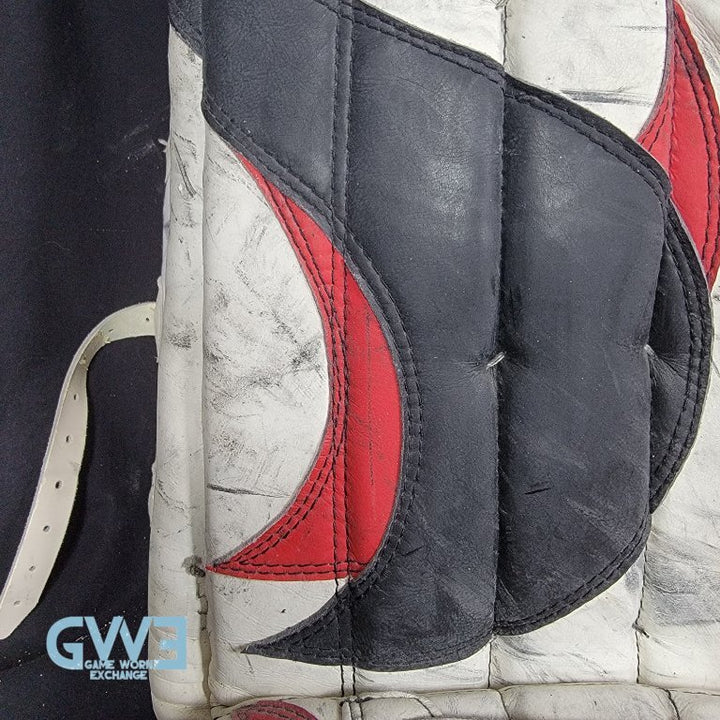 Martin Brodeur Game Used Goalie Pads 1996-97 New Jersey Devils Heaton Helite IV Photo-Matched AS-03492