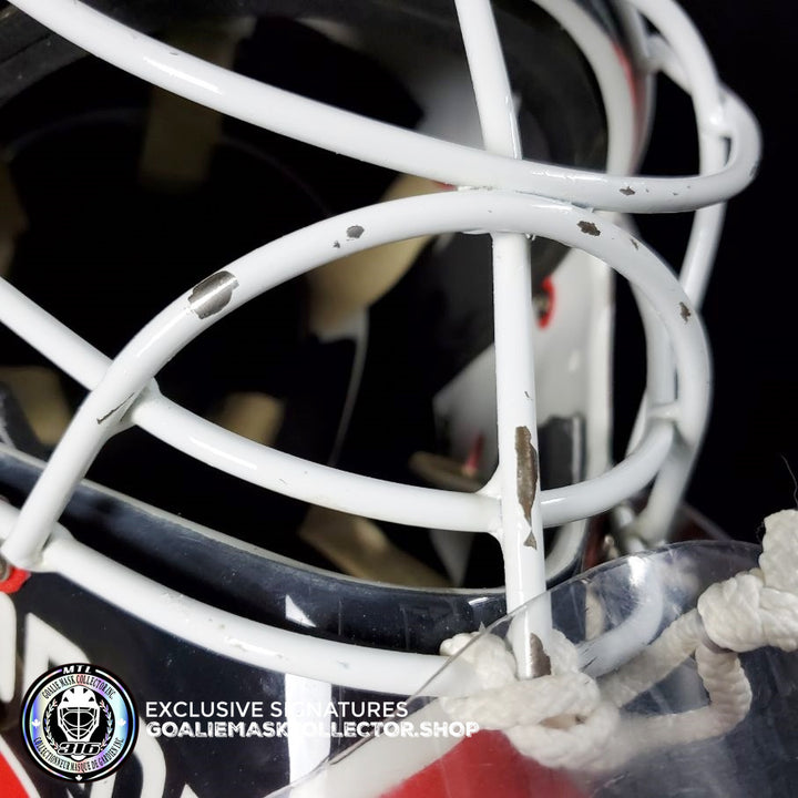 Martin Brodeur Game Worn Used Goalie Mask 2004 Gold Medal Team Canada World Cup Lefebvre CCM Shell + LOA From Brodeur Family + Photomatched + Signed & Inscribed AS-01481 - SOLD