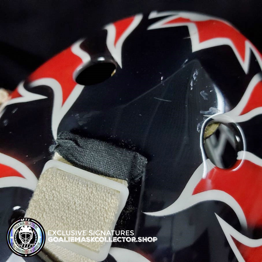 Martin Brodeur Game Worn Used Goalie Mask 2004 Gold Medal Team Canada World Cup Lefebvre CCM Shell + LOA From Brodeur Family + Photomatched + Signed & Inscribed AS-01481 - SOLD