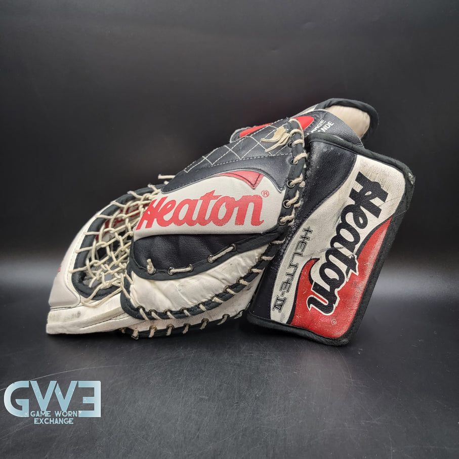 Martin Brodeur Signed Heaton Helite IV Goalie Glove & Blocker AS Edition Hard Signed AS-03578