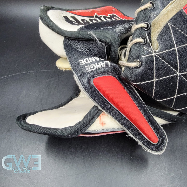 Martin Brodeur Signed Heaton Helite IV Goalie Glove & Blocker AS Edition Hard Signed AS-03578