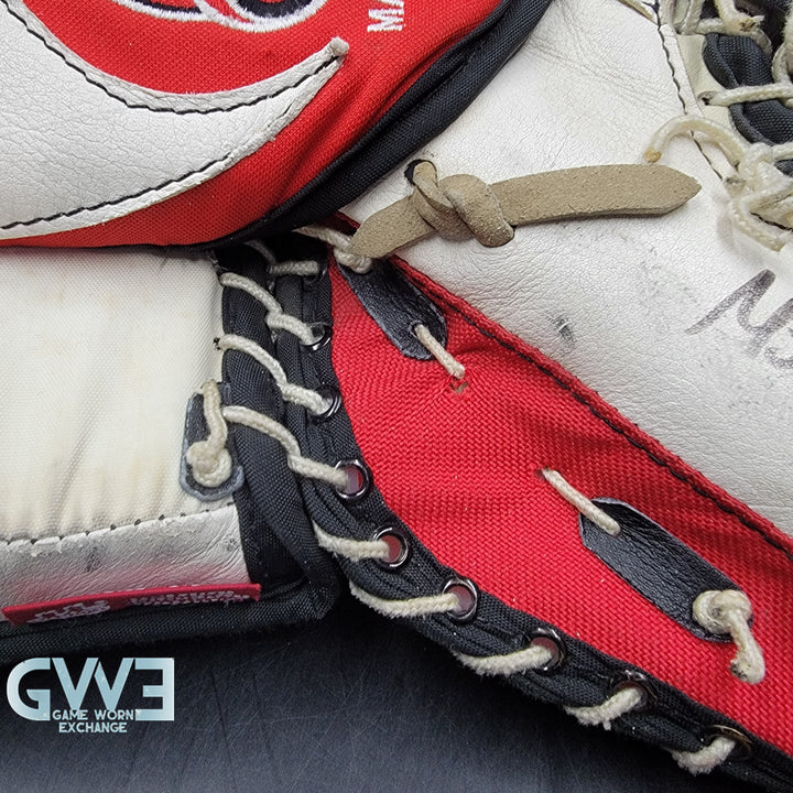 Martin Brodeur Signed Heaton Helite IV Goalie Glove & Blocker AS Edition Hard Signed AS-03578