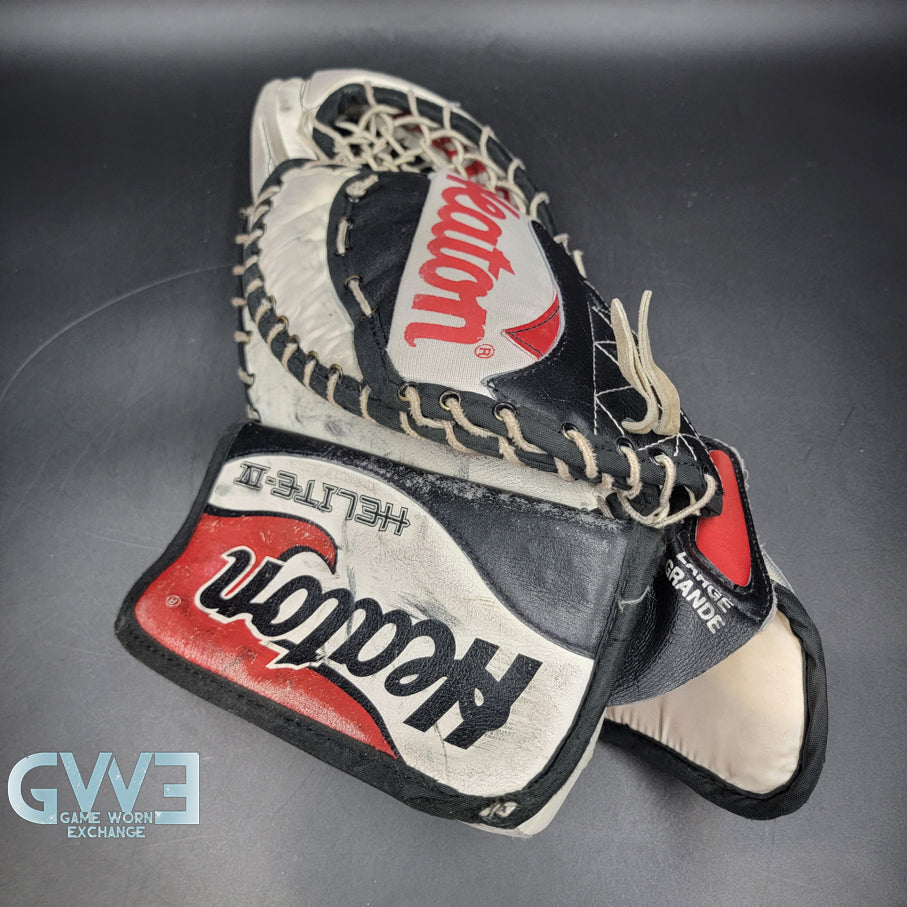 Martin Brodeur Signed Heaton Helite IV Goalie Glove & Blocker AS Edition Hard Signed AS-03578