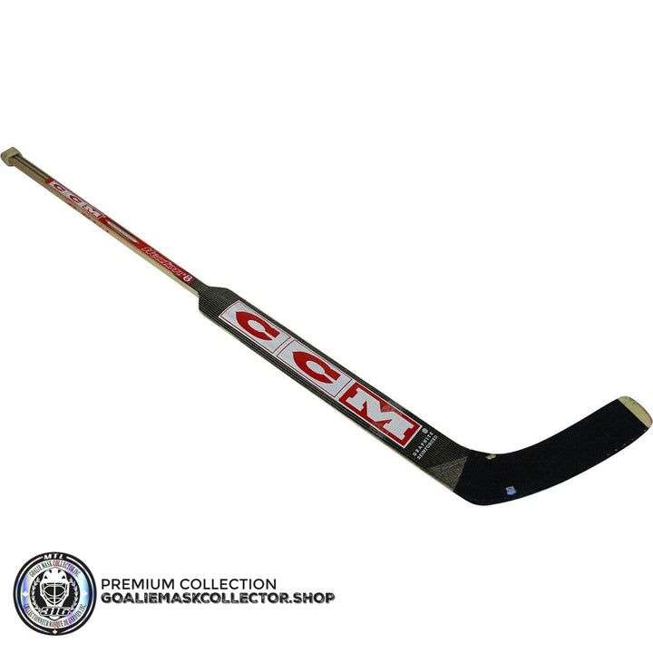 MARTIN BRODEUR GAME USED STICK CCM HEATON 8 PLAYOFFS 2001 STANLEY CUP FINALS VS COLORADO AVALANCHE - "COL 6"  KNOB INSCRIPTION - SOLD