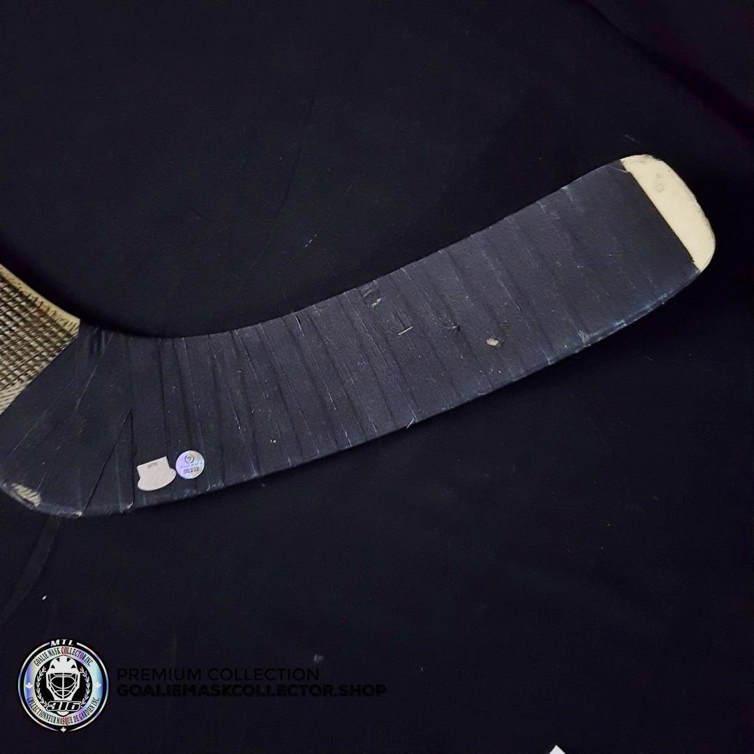 MARTIN BRODEUR GAME USED STICK CCM HEATON 8 PLAYOFFS 2001 STANLEY CUP FINALS VS COLORADO AVALANCHE - "COL 6"  KNOB INSCRIPTION - SOLD