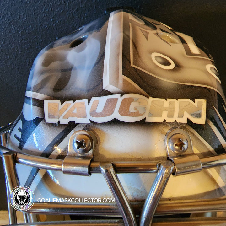 Martin Jones Game Worn Goalie Mask 2014-15 Los Angeles Kings & Team Canada World Championship Vaughn Dom Malerba 2014 - SOLD