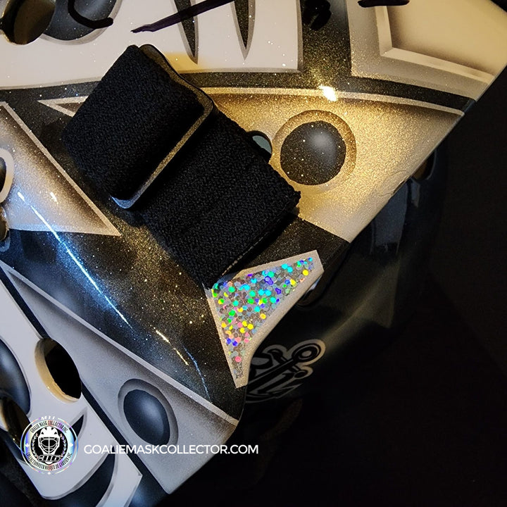 Martin Jones Game Worn Goalie Mask 2014-15 Los Angeles Kings & Team Canada World Championship Vaughn Dom Malerba 2014 - SOLD