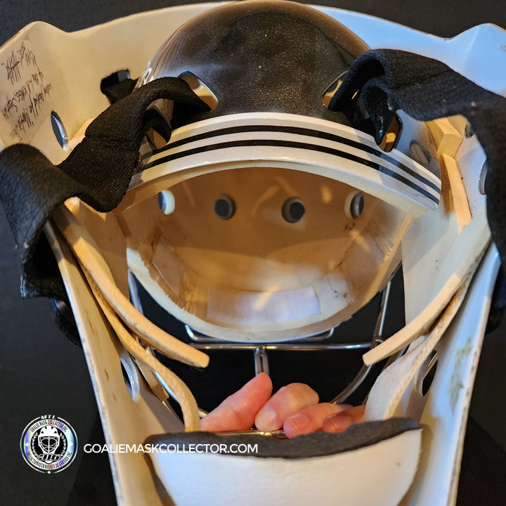 Martin Jones Game Worn Goalie Mask 2014-15 Los Angeles Kings & Team Canada World Championship Vaughn Dom Malerba 2014 - SOLD