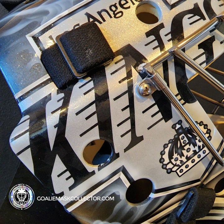 Martin Jones Game Worn Goalie Mask 2014-15 Los Angeles Kings & Team Canada World Championship Vaughn Dom Malerba 2014 - SOLD