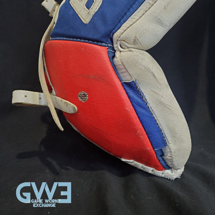 Mike Richter Game Used Goalie Pads 2001-02 New York Rangers & Salt Lake City Olympics Photomatched AS-03072-SOLD