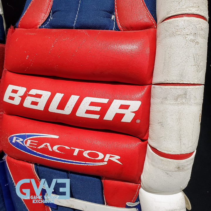 Mike Richter Game Used Goalie Pads 2001-02 New York Rangers & Salt Lake City Olympics Photomatched AS-03072-SOLD