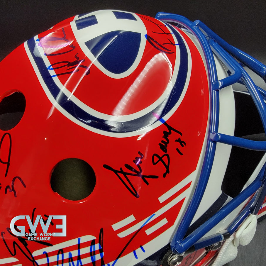 Patrick Roy Signed Goalie Mask Full Team Montreal Canadiens 1993 Stanley Cup Winning Team Autographed AS-03532