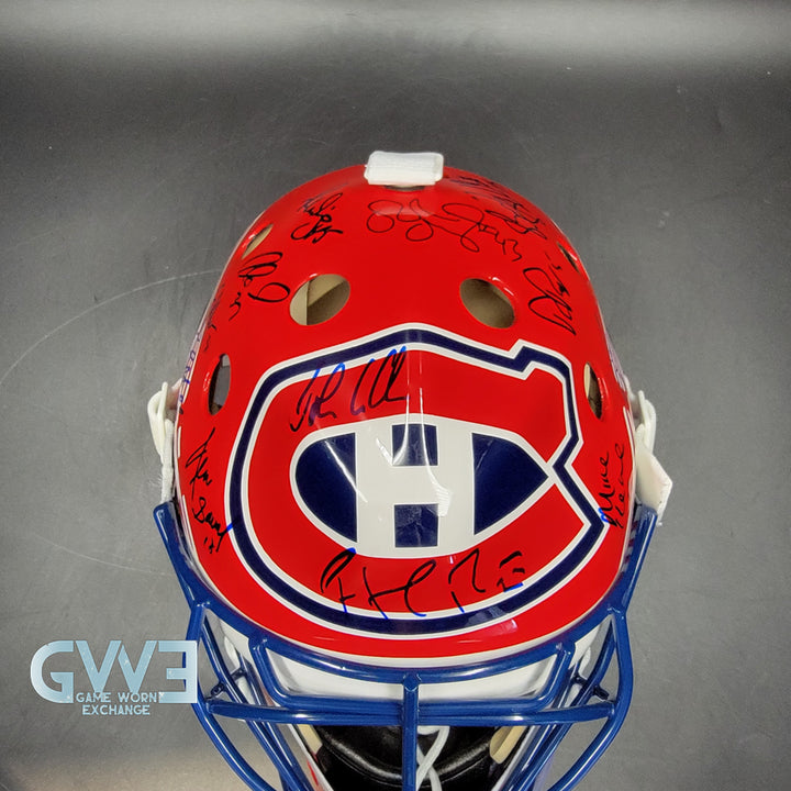 Patrick Roy Signed Goalie Mask Full Team Montreal Canadiens 1993 Stanley Cup Winning Team Autographed AS-03532