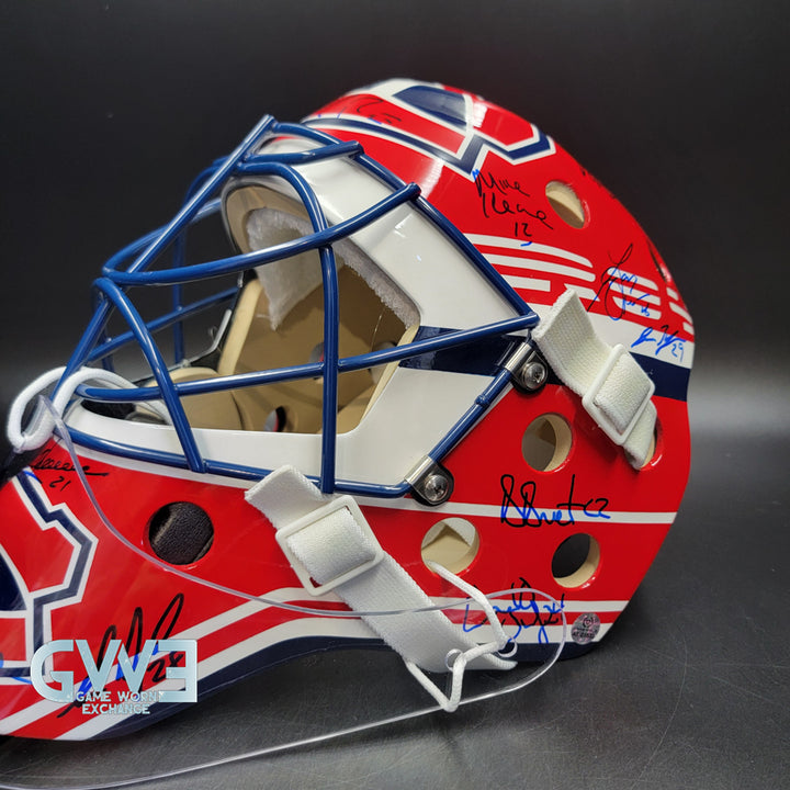 Patrick Roy Signed Goalie Mask Full Team Montreal Canadiens 1993 Stanley Cup Winning Team Autographed AS-03532