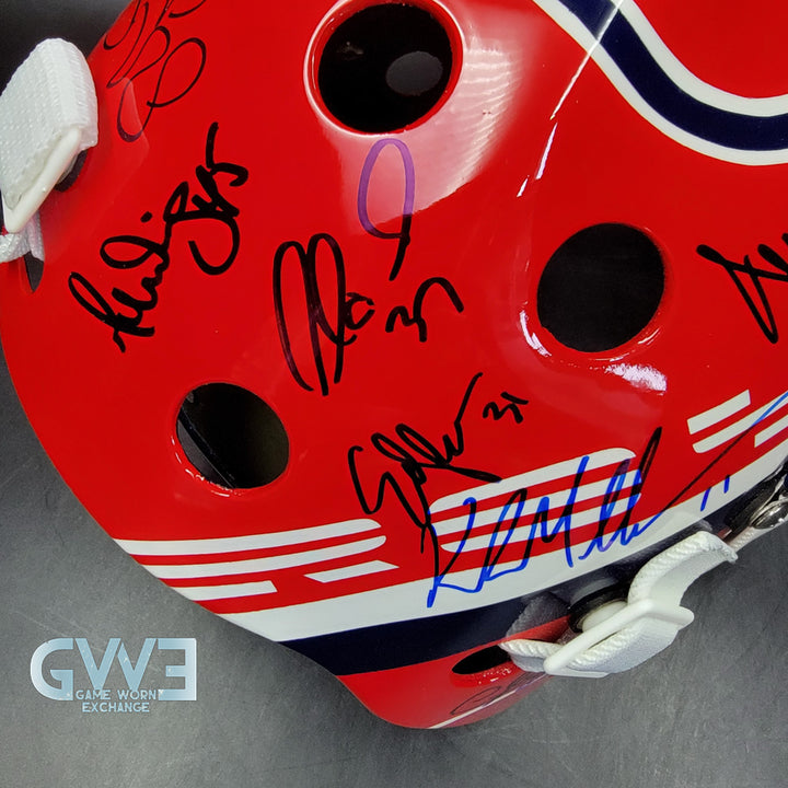 Patrick Roy Signed Goalie Mask Full Team Montreal Canadiens 1993 Stanley Cup Winning Team Autographed AS-03532