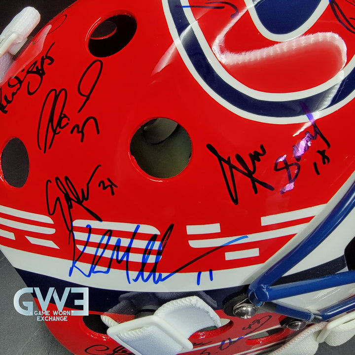 Patrick Roy Signed Goalie Mask Full Team Montreal Canadiens 1993 Stanley Cup Winning Team Autographed AS-03532