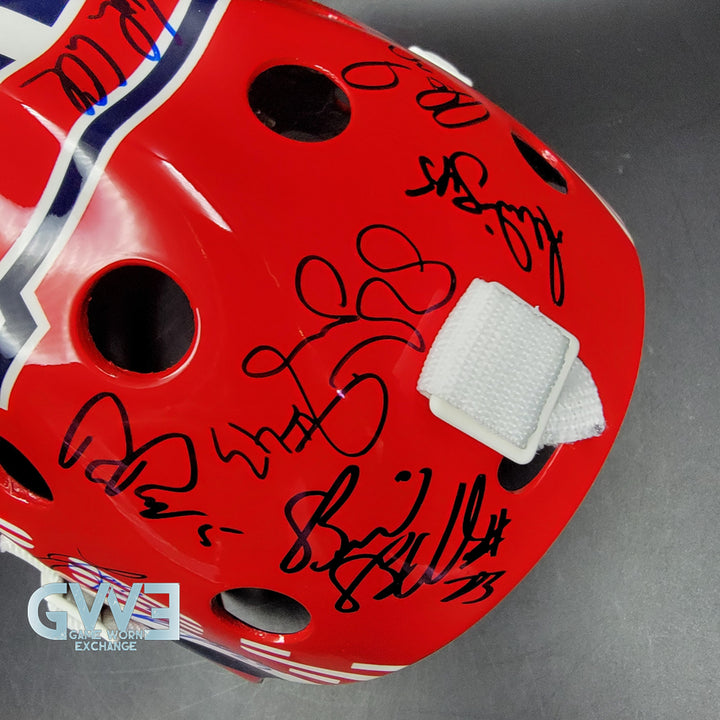 Patrick Roy Signed Goalie Mask Full Team Montreal Canadiens 1993 Stanley Cup Winning Team Autographed AS-03532