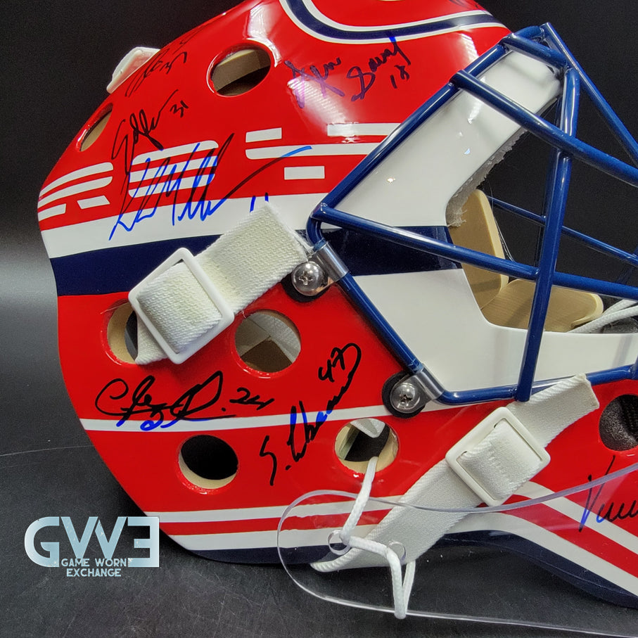 Patrick Roy Signed Goalie Mask Full Team Montreal Canadiens 1993 Stanley Cup Winning Team Autographed AS-03532
