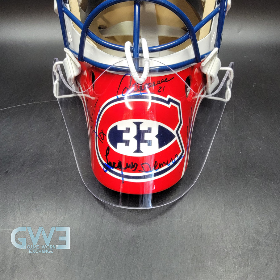 Patrick Roy Signed Goalie Mask Full Team Montreal Canadiens 1993 Stanley Cup Winning Team Autographed AS-03532