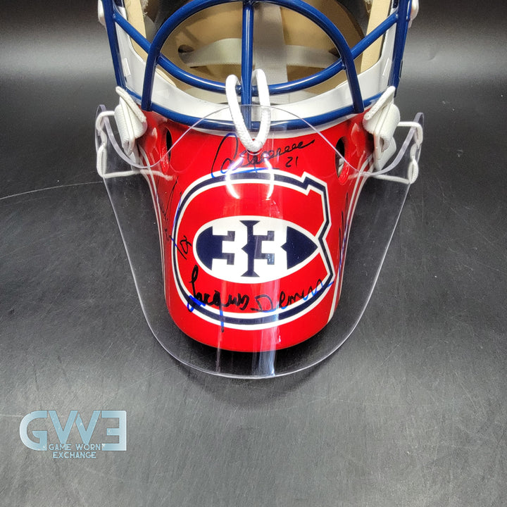 Patrick Roy Signed Goalie Mask Full Team Montreal Canadiens 1993 Stanley Cup Winning Team Autographed AS-03532