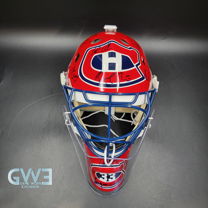 Patrick Roy Signed Goalie Mask Full Team Montreal Canadiens 1993 Stanley Cup Winning Team Autographed AS-03532