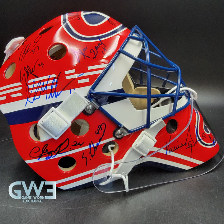 Patrick Roy Signed Goalie Mask Full Team Montreal Canadiens 1993 Stanley Cup Winning Team Autographed AS-03532