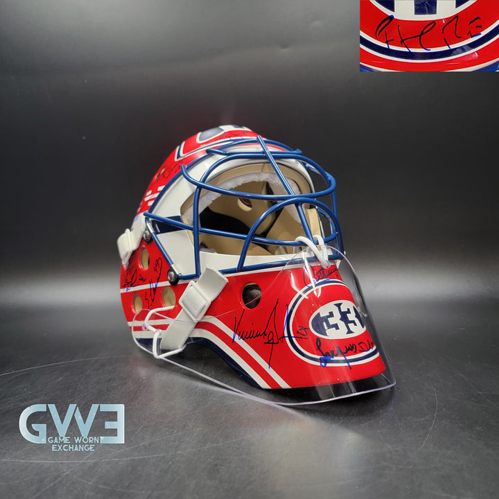 Patrick Roy Signed Goalie Mask Full Team Montreal Canadiens 1993 Stanley Cup Winning Team Autographed AS-03532