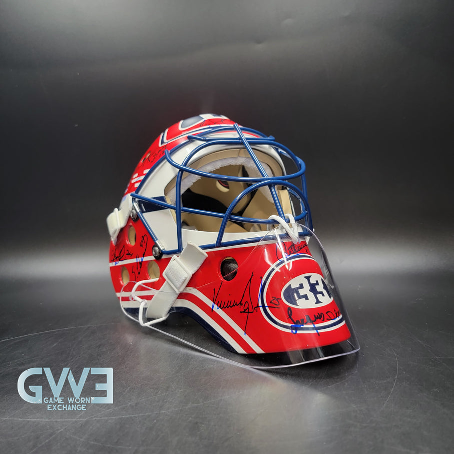 Patrick Roy Signed Goalie Mask Full Team Montreal Canadiens 1993 Stanley Cup Winning Team Autographed AS-03532