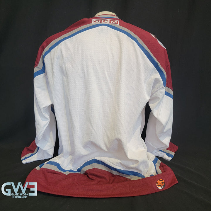 Patrick Roy 2001-2002 Colorado Avalanche Team-Signed Jersey CCM XL Autographed by Roy, Sakic, Forsberg, Blake, Hejduk AS-03522