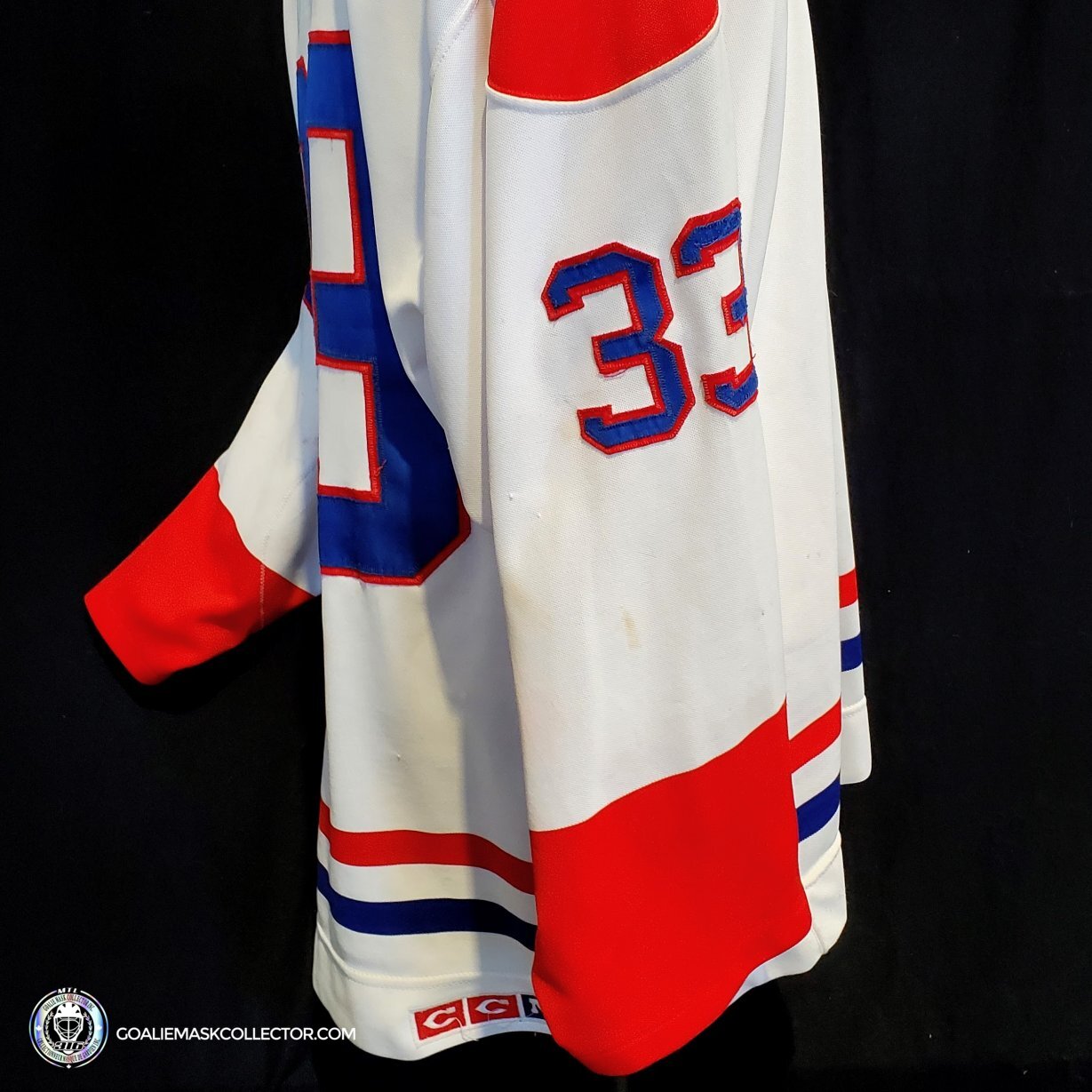 Patrick Roy Game Worn Jersey Montreal Canadiens White Circa 1988 89 Ve Game Worn Exchange