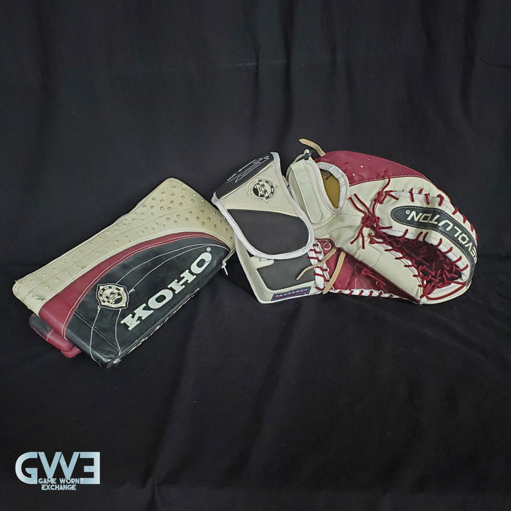 Patrick Roy Glove & Blocker Game Used 1996-97 Colorado Avalanche Koho Photomatched AS-03180-SOLD