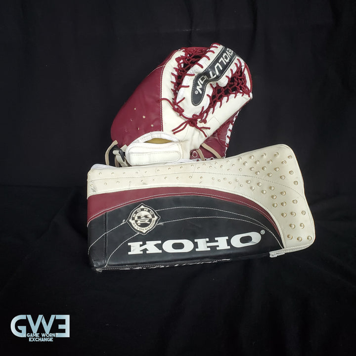 Patrick Roy Glove & Blocker Game Used 1996-97 Colorado Avalanche Koho Photomatched AS-03180-SOLD