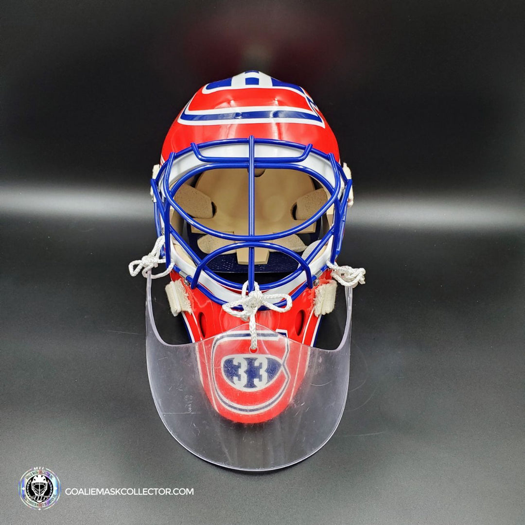 Patrick Roy Goalie Mask Unsigned Original Lefebvre Shell with Painted Red Interior Montreal Canadiens Classic Tribute AS-02830