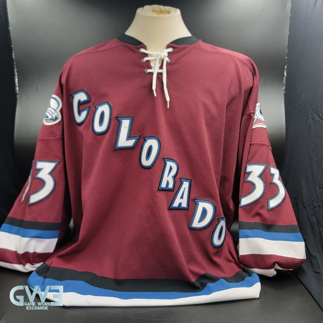 Patrick Roy Jersey Game Worn Used 2001-02 Colorado Avalanche from the Bob Hartley Collection AS-03273