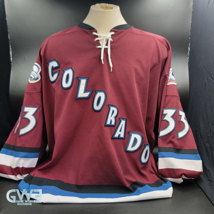 Patrick Roy Jersey Game Worn Used 2001-02 Colorado Avalanche from the Bob Hartley Collection AS-03273
