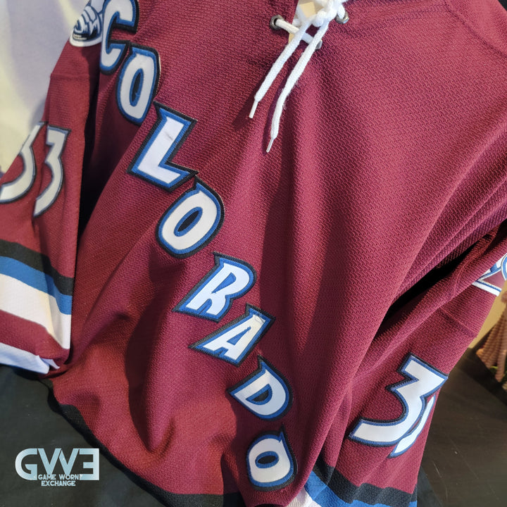 Patrick Roy Jersey Game Worn Used 2001-02 Colorado Avalanche from the Bob Hartley Collection AS-03273