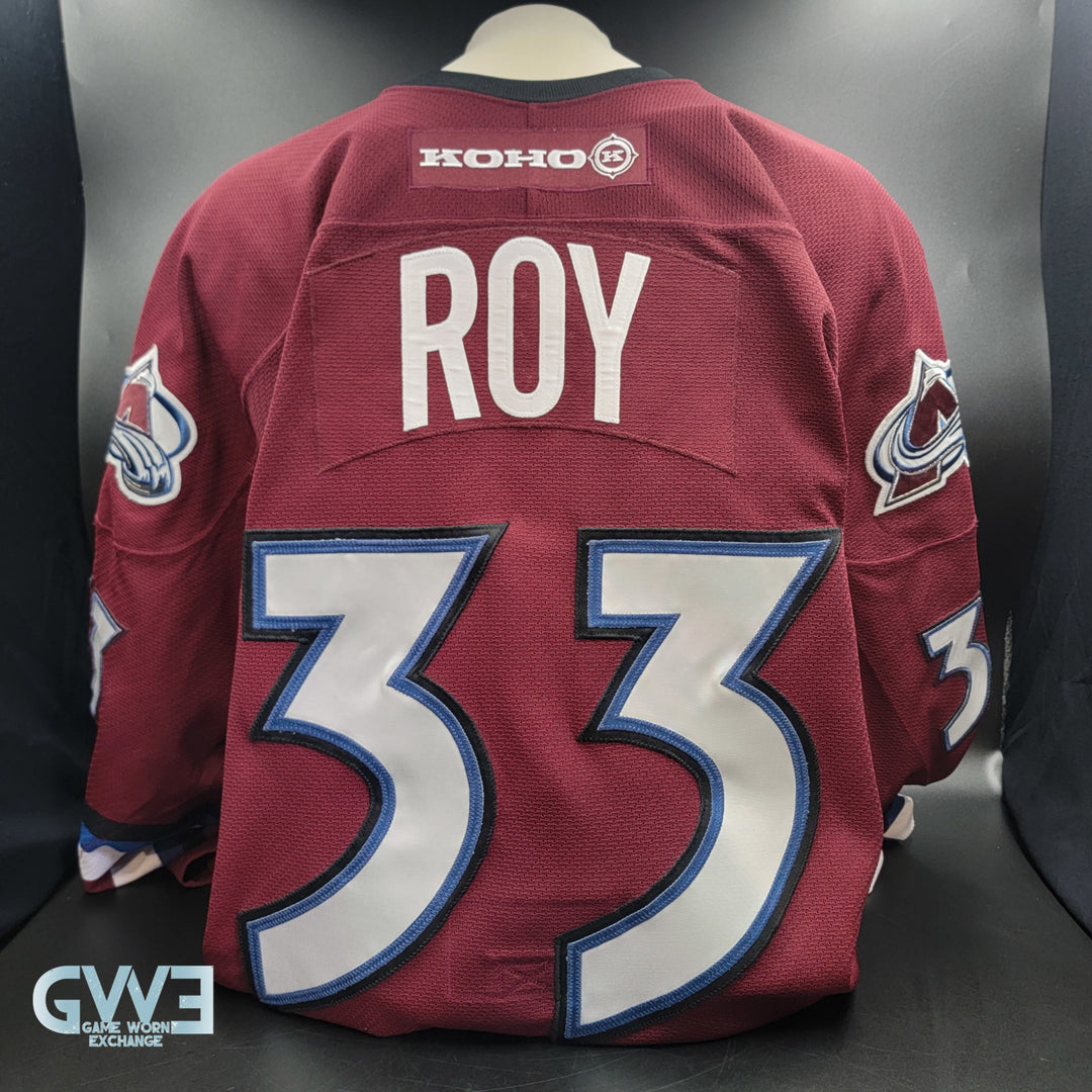 PENDING: Patrick Roy Jersey Game Worn Used 2001-02 Colorado Avalanche from the Bob Hartley Collection AS-03273-SOLD