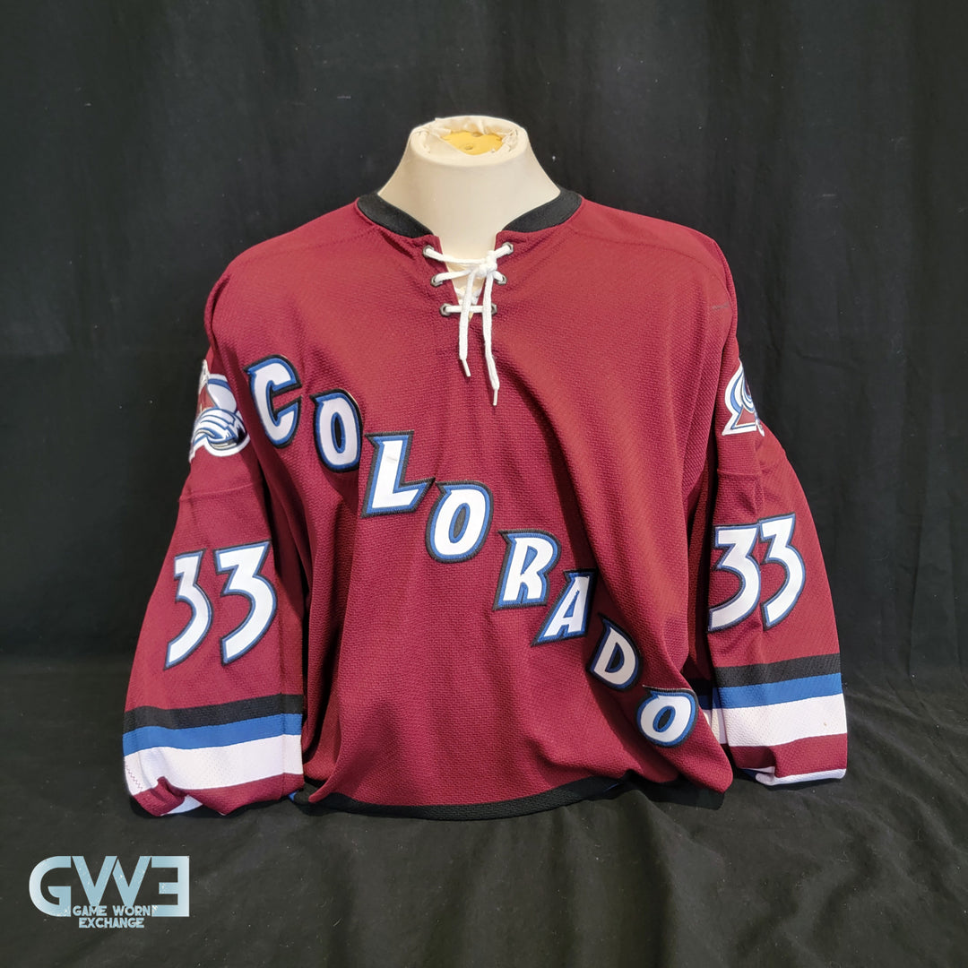 Patrick Roy Jersey Game Worn Used 2001-02 Colorado Avalanche from the Bob Hartley Collection AS-03273