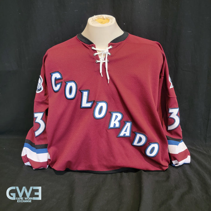 Patrick Roy Jersey Game Worn Used 2001-02 Colorado Avalanche from the Bob Hartley Collection AS-03273