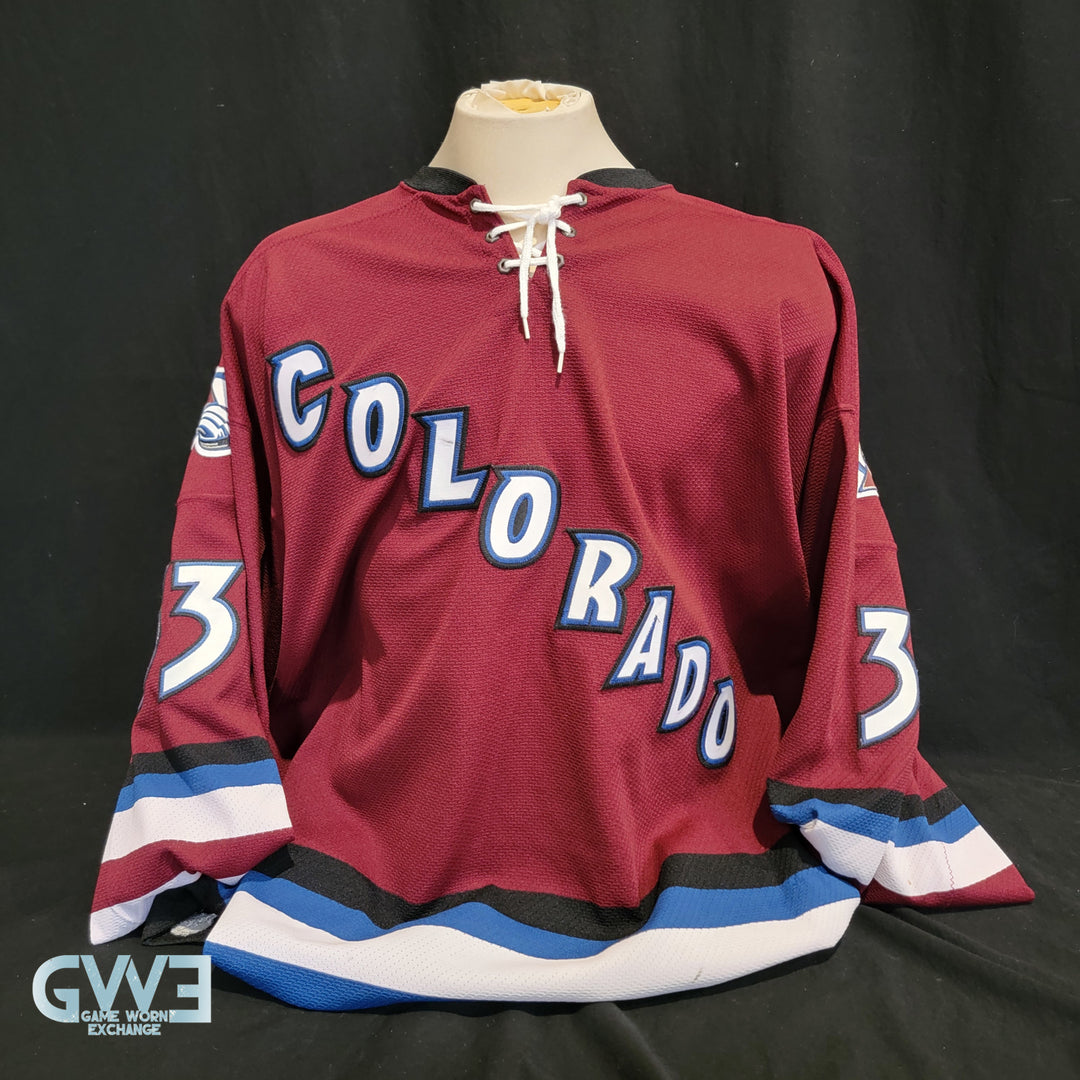 Patrick Roy Jersey Game Worn Used 2001-02 Colorado Avalanche from the Bob Hartley Collection AS-03273