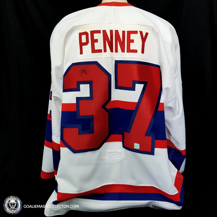 Steve Penney Game Worn Jersey Autographed Heritage Classic Edmonton Montreal Canadiens - SOLD