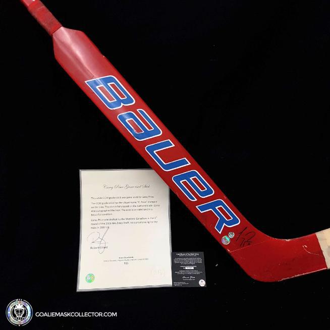 Carey Price Signed Bauer Game Used Stick Signed Autographed Montreal Canadiens Bauer Supreme 7500