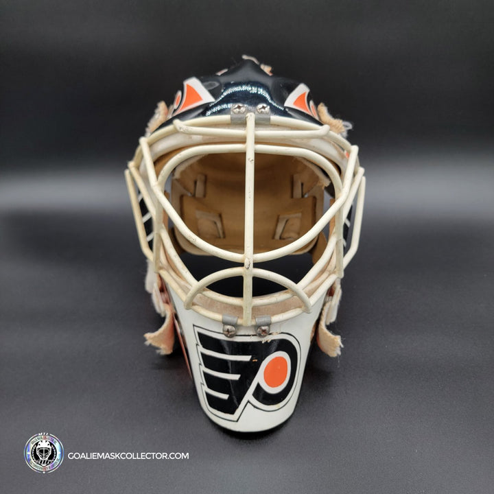 Ray Emery Signed Goalie Mask Van Velden Philadelphia Flyers Artwork Painted on a Worn Van Velden Shell - SOLD