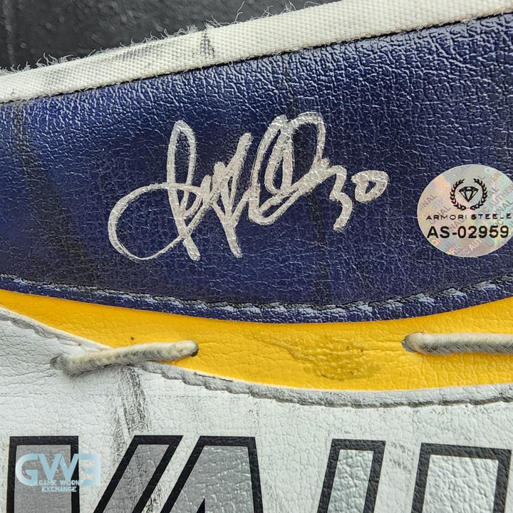 Ryan Miller Game Worn Used Goalie Glove and Blocker 2013-14 Buffalo Sabres and St. Louis Blues AS-02959 - SOLD