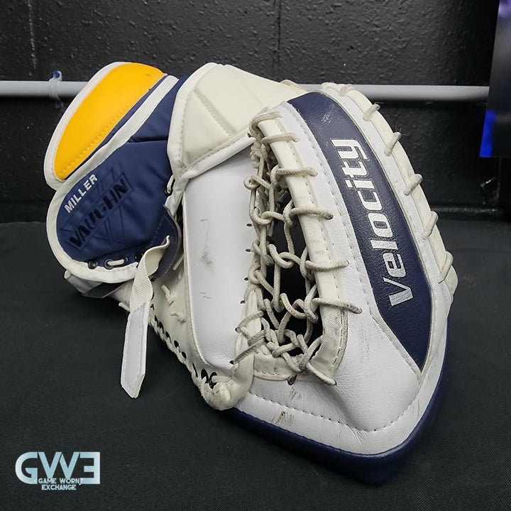 Ryan Miller Game Worn Used Goalie Glove and Blocker 2013-14 Buffalo Sabres and St. Louis Blues AS-02959 - SOLD