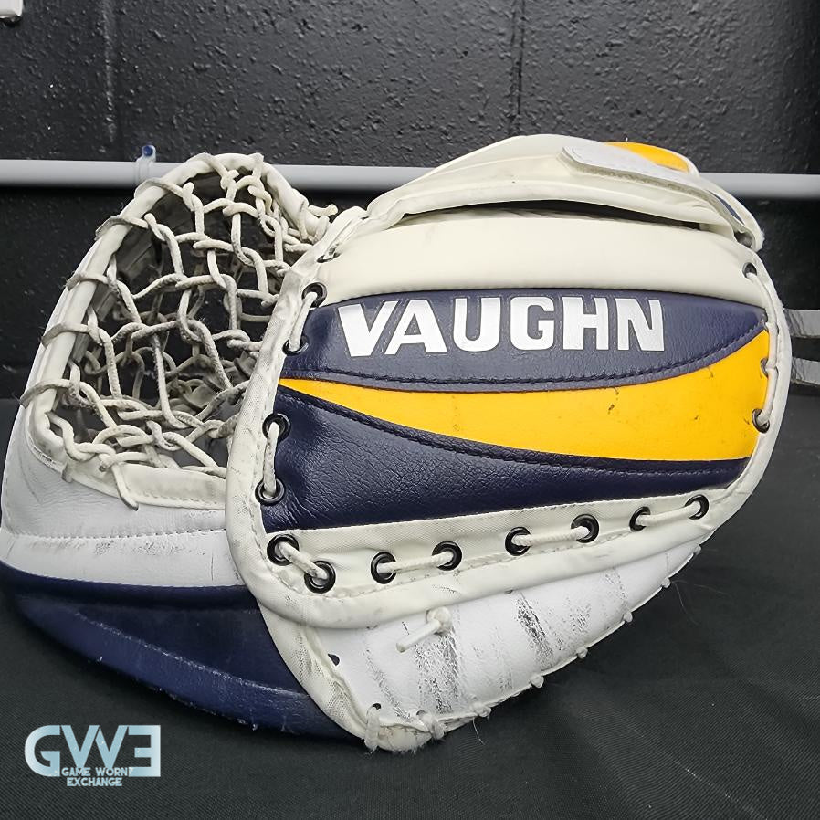 Ryan Miller Game Worn Used Goalie Glove and Blocker 2013-14 Buffalo Sabres and St. Louis Blues AS-02959 - SOLD