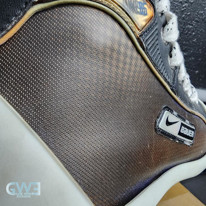 Ryan Miller Game Worn Used Goalie Skates 2009-10 and Game Issued Reebok Stick 2013-14 Buffalo Sabres - AS-02960 - SOLD