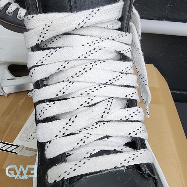 Ryan Miller Game Worn Used Goalie Skates 2009-10 and Game Issued Reebok Stick 2013-14 Buffalo Sabres - AS-02960 - SOLD