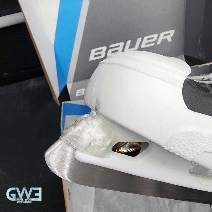 Ryan Miller Game Worn Used Goalie Skates 2009-10 and Game Issued Reebok Stick 2013-14 Buffalo Sabres - AS-02960 - SOLD