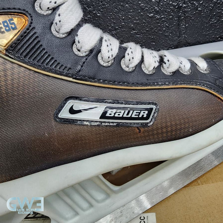 Ryan Miller Game Worn Used Goalie Skates 2009-10 and Game Issued Reebok Stick 2013-14 Buffalo Sabres - AS-02960 - SOLD